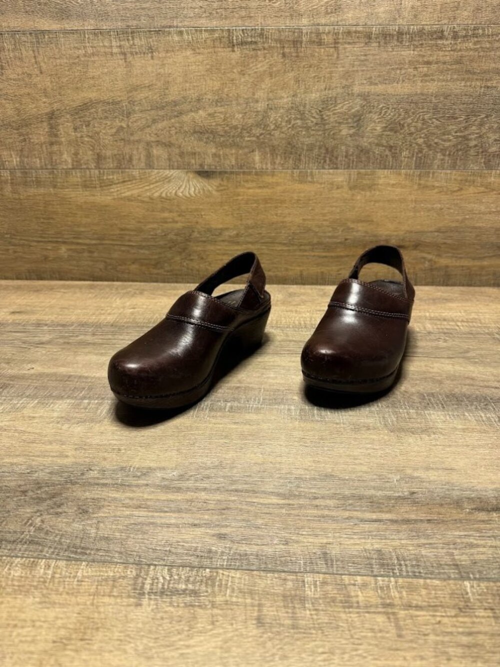 Dansko Brown Leather Slingback Professional Clogs Women's Size EU 37
